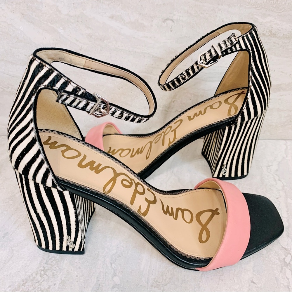 ✧⋆Sam Edelman✧ Daniella Zebra Print Calf Hair Heel